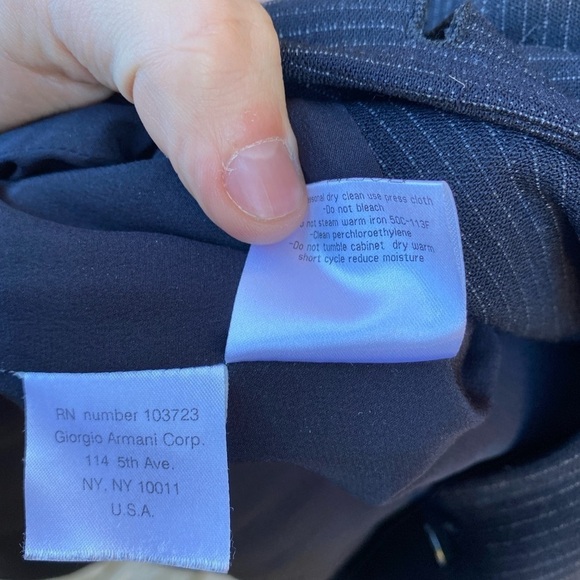 Vintage Giorgio Armani Striped Blazer Jacket Size 36 - Picture 8 of 9